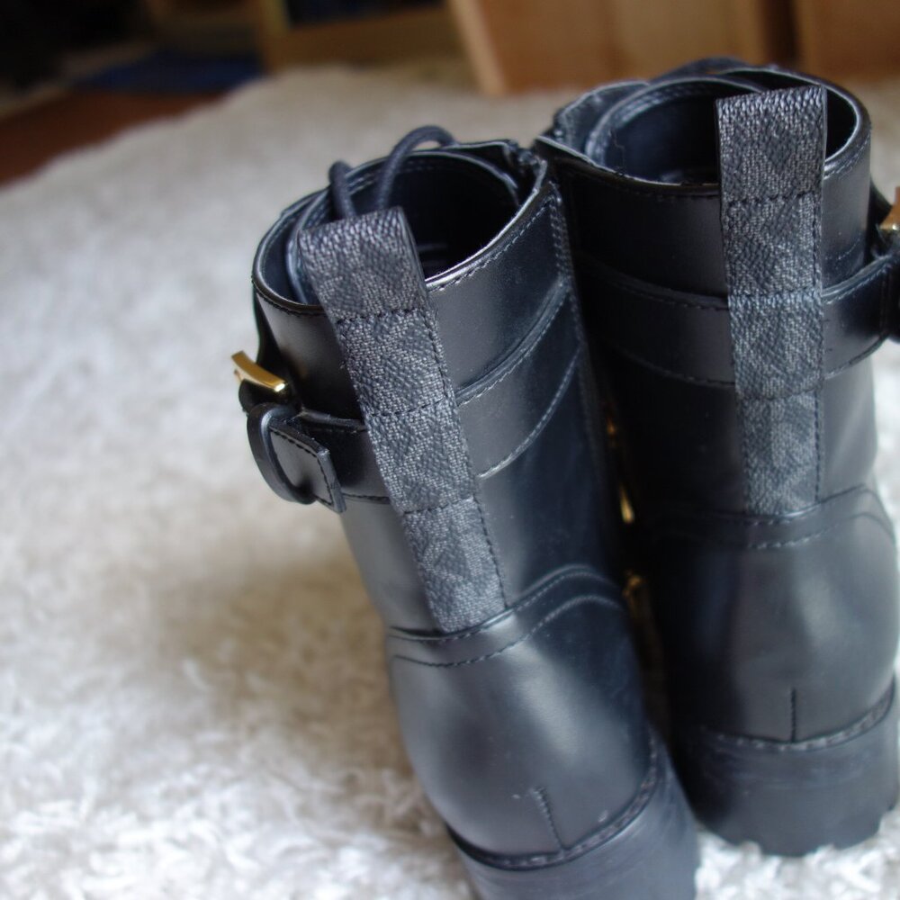 Michael Kors Kincaid Leather Zip Combat Boot - size 6M - NEW - Picture 8 of 16